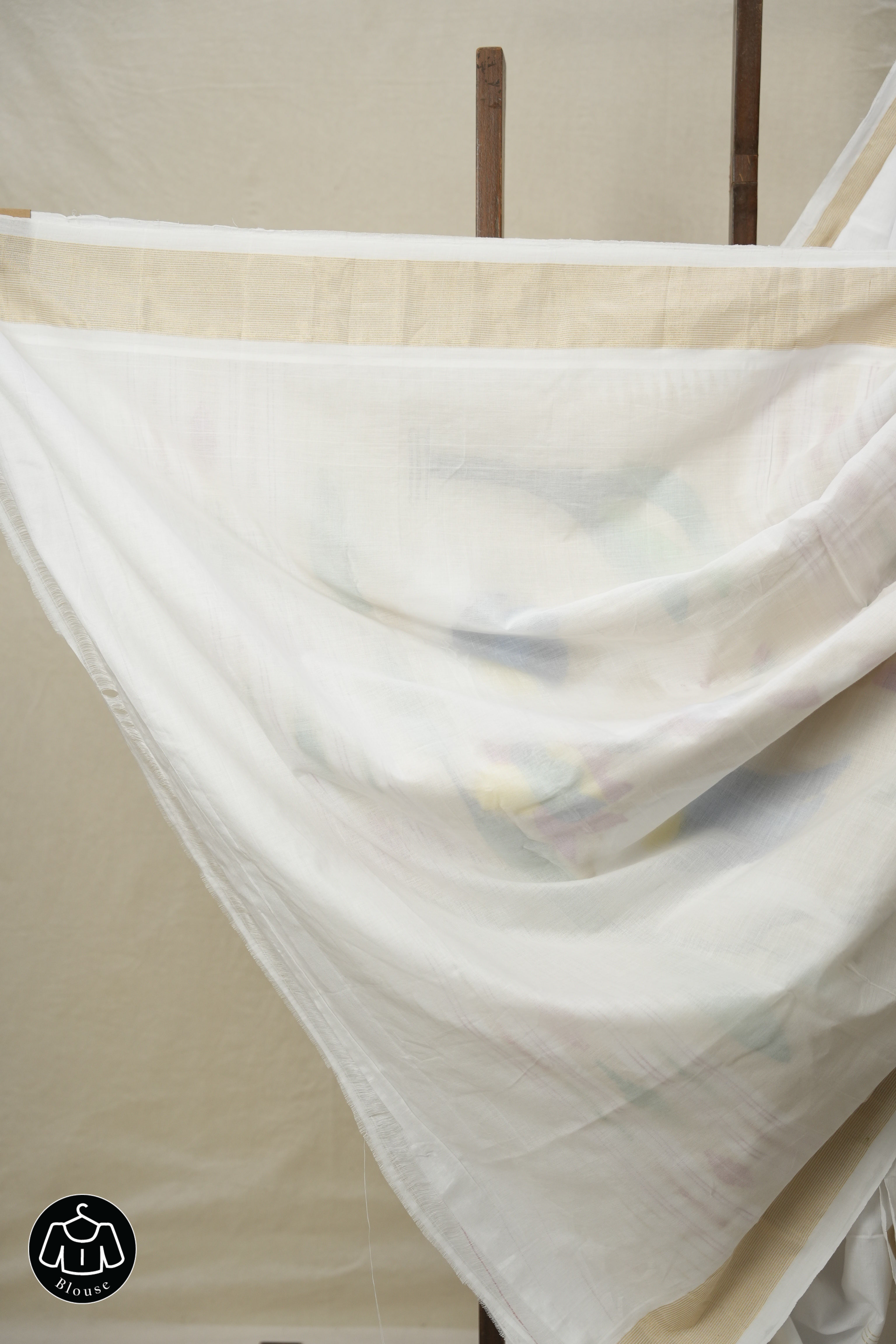 White Cotton Paithani Saree - SRWCPS693