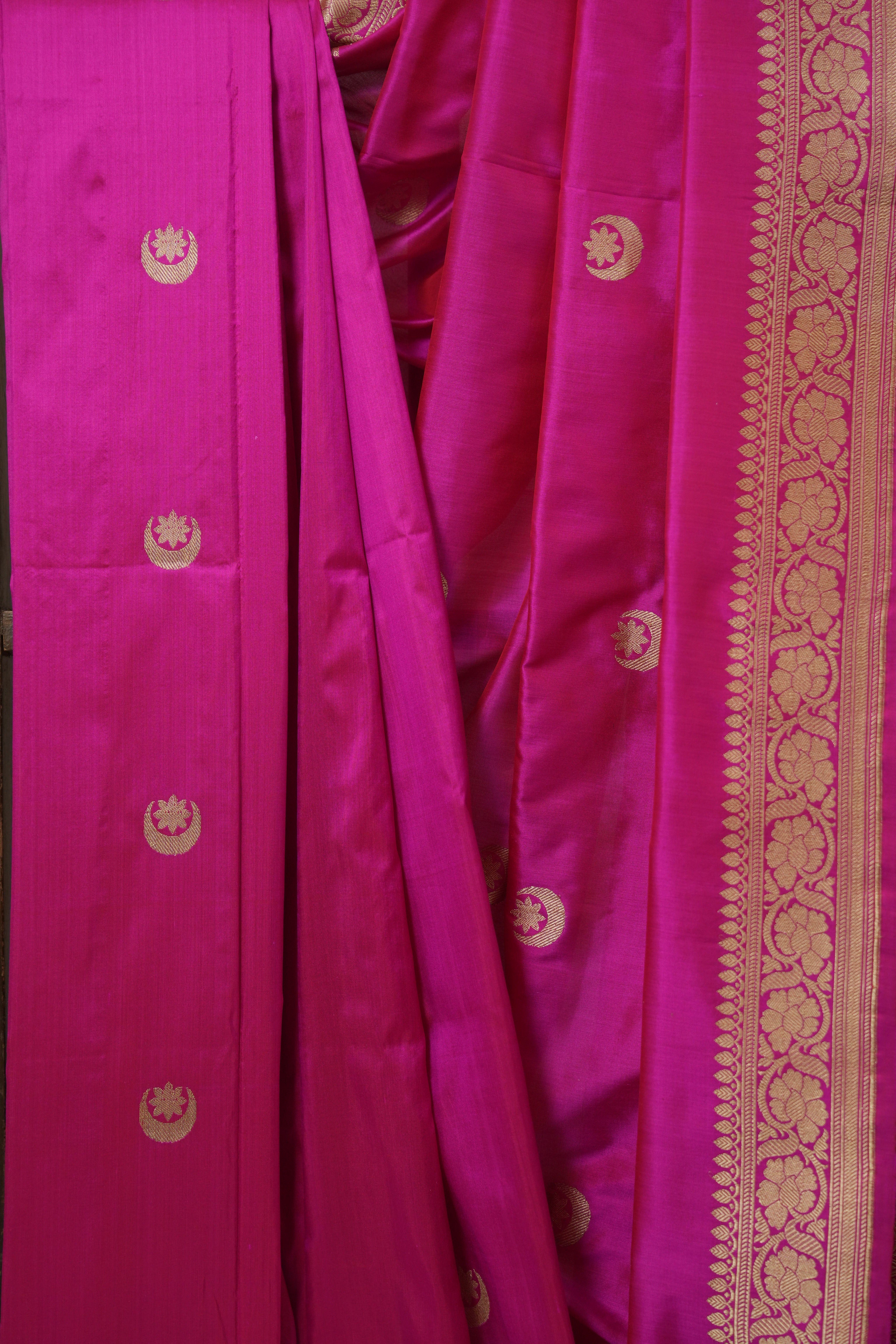 Pink Banarasi Silk Saree - SRPBBSS913
