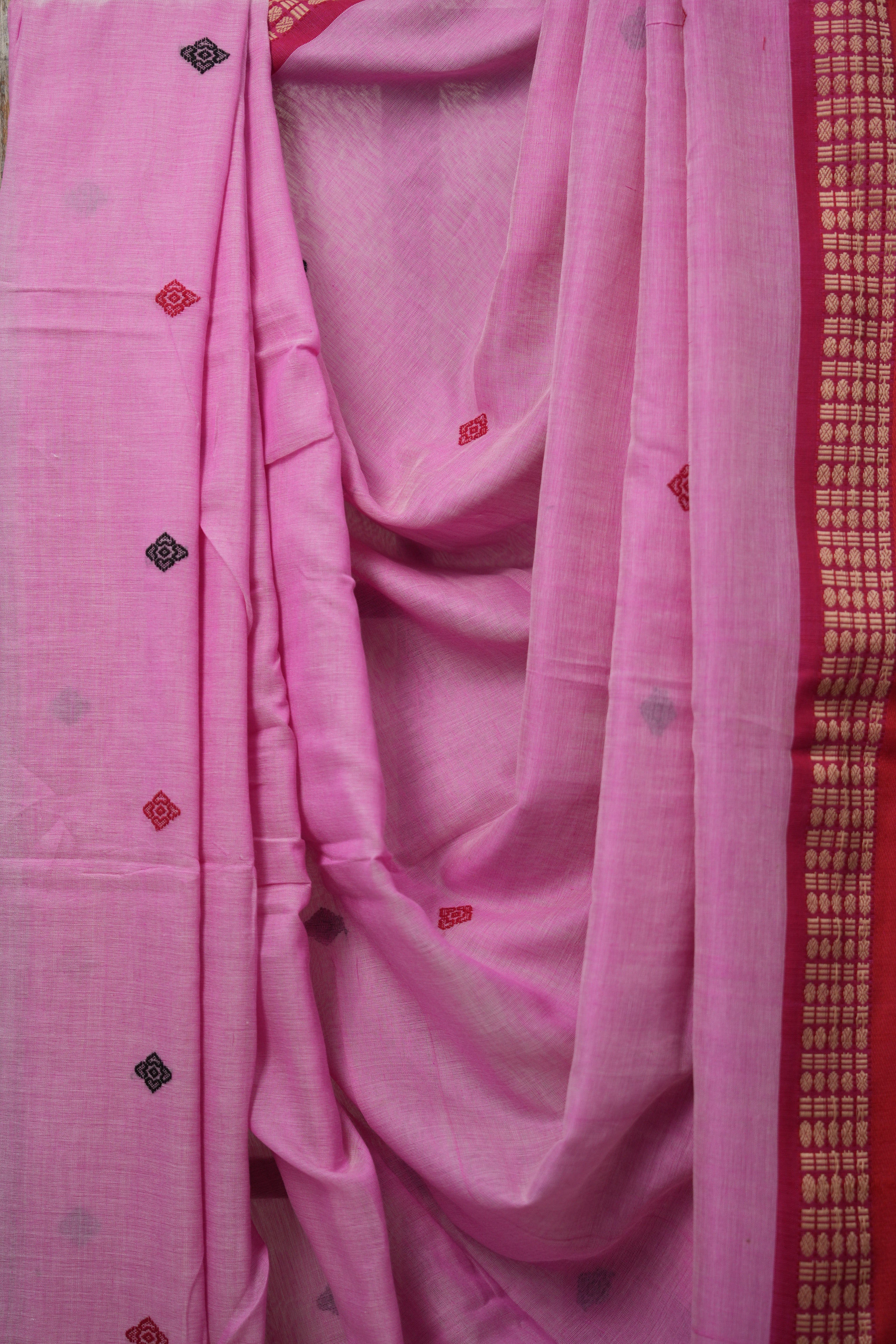 Pink Bengal Cotton Saree - SRPBCS106