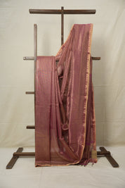 Golden Pink Maheshwari Tissue Saree - SRGPMTS681
