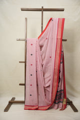 Baby Pink Bengal Cotton Saree - SRBPBCS105