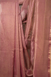 Golden Pink Maheshwari Tissue Saree - SRGPMTS681
