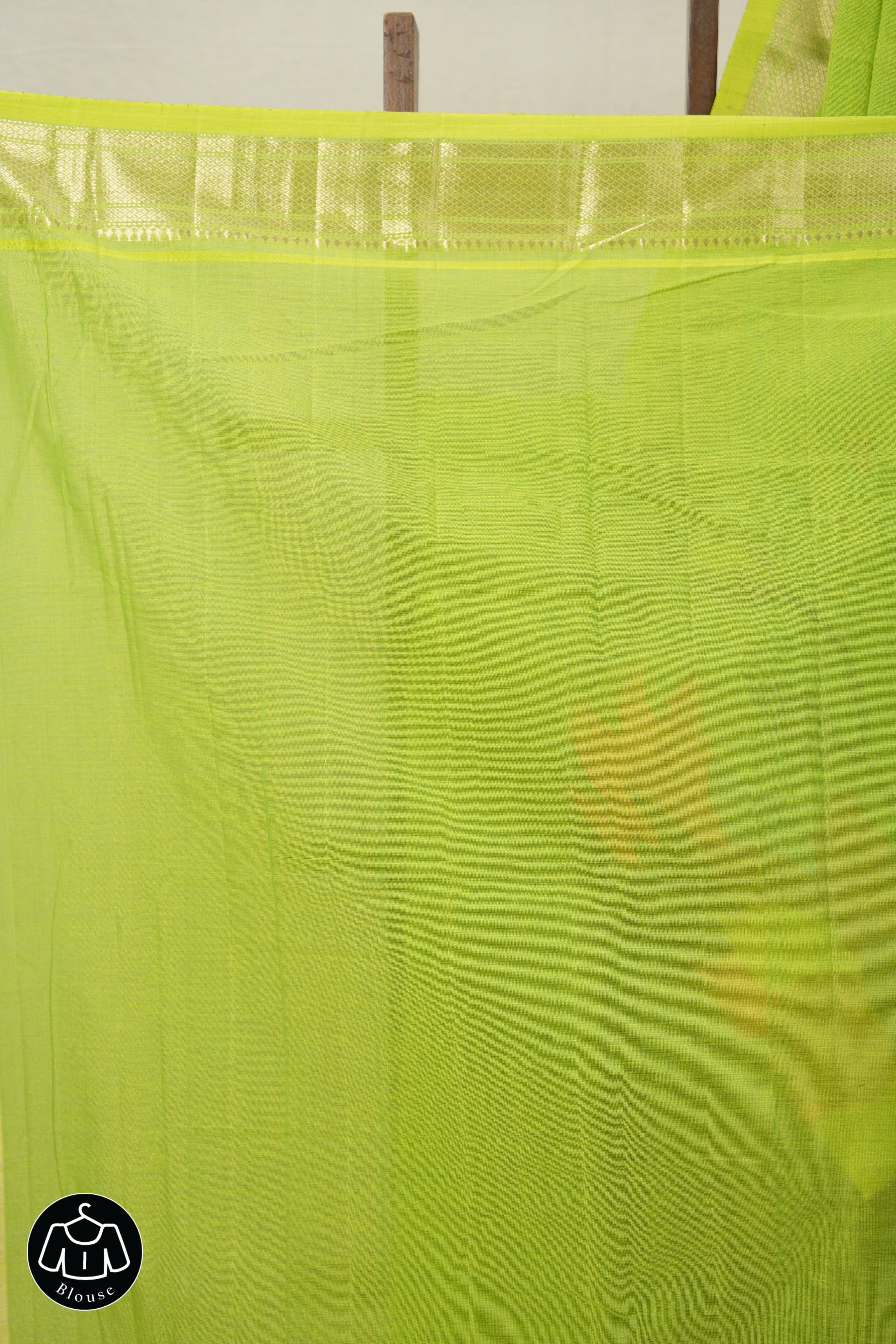 Parrot Green Cotton Paithani Saree - SRPGCPS691