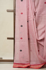 Baby Pink Bengal Cotton Saree - SRBPBCS105