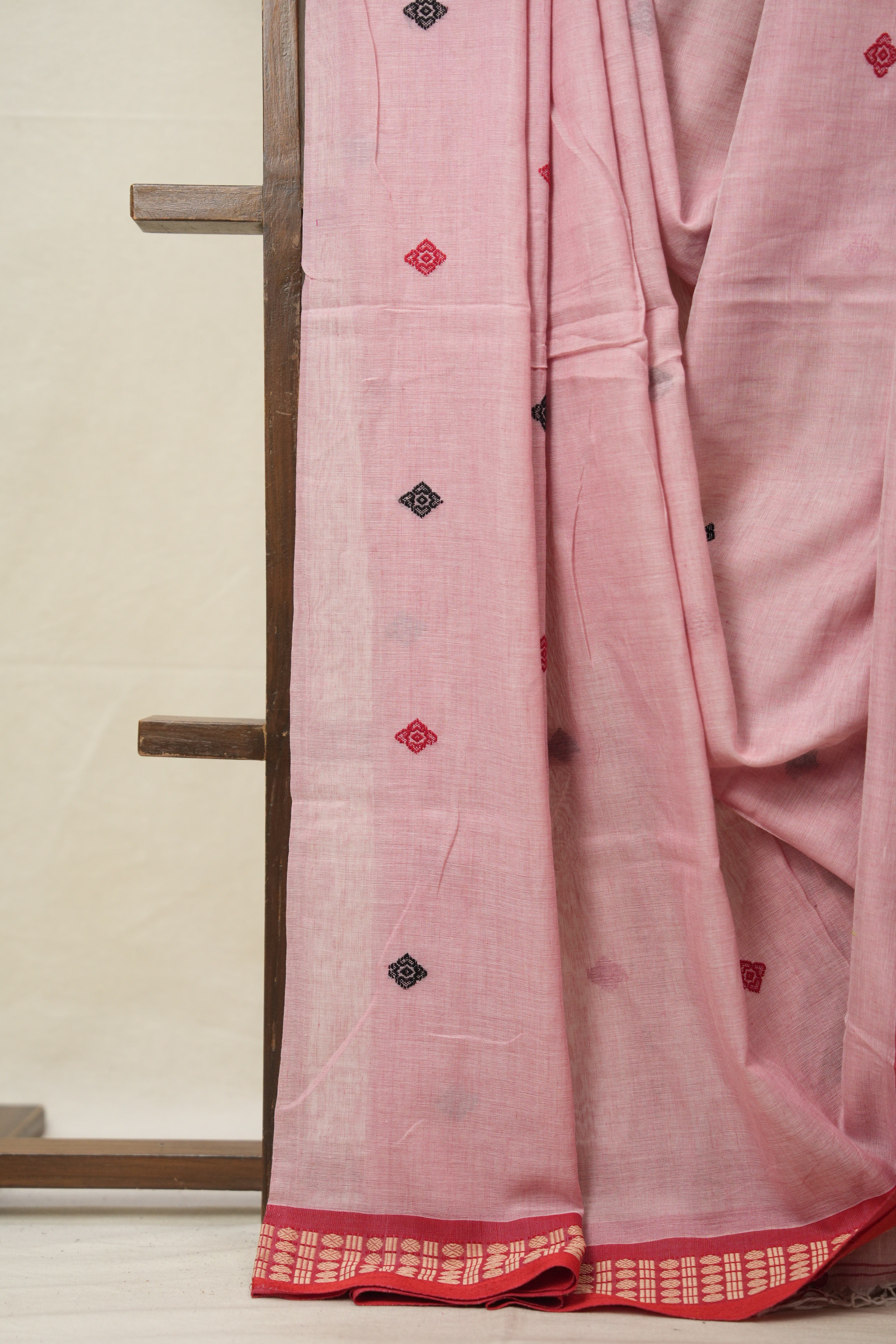 Baby Pink Bengal Cotton Saree - SRBPBCS105