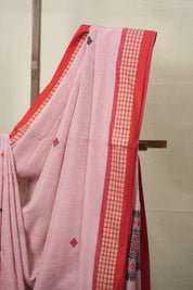 Baby Pink Bengal Cotton Saree - SRBPBCS105