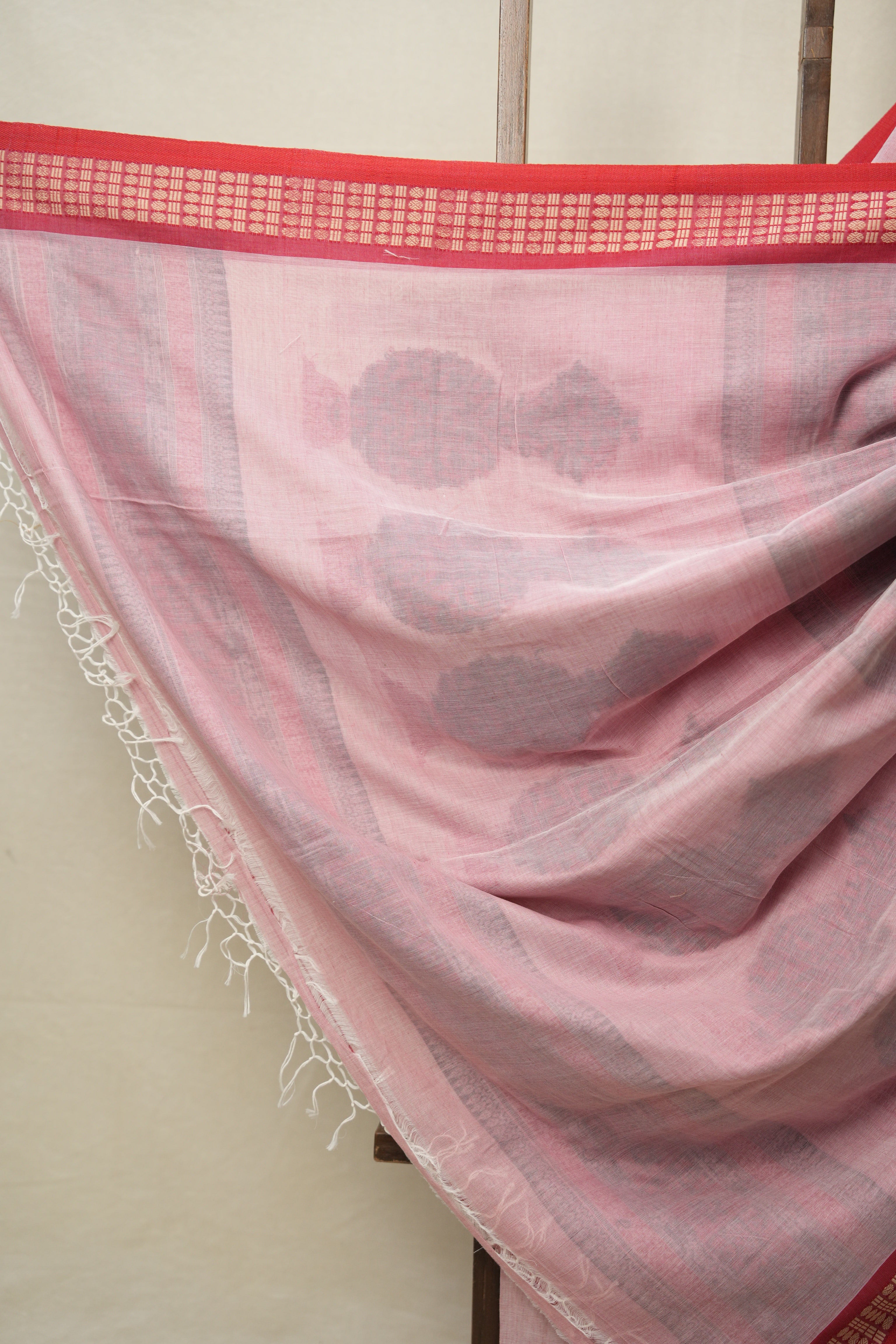 Baby Pink Bengal Cotton Saree - SRBPBCS105