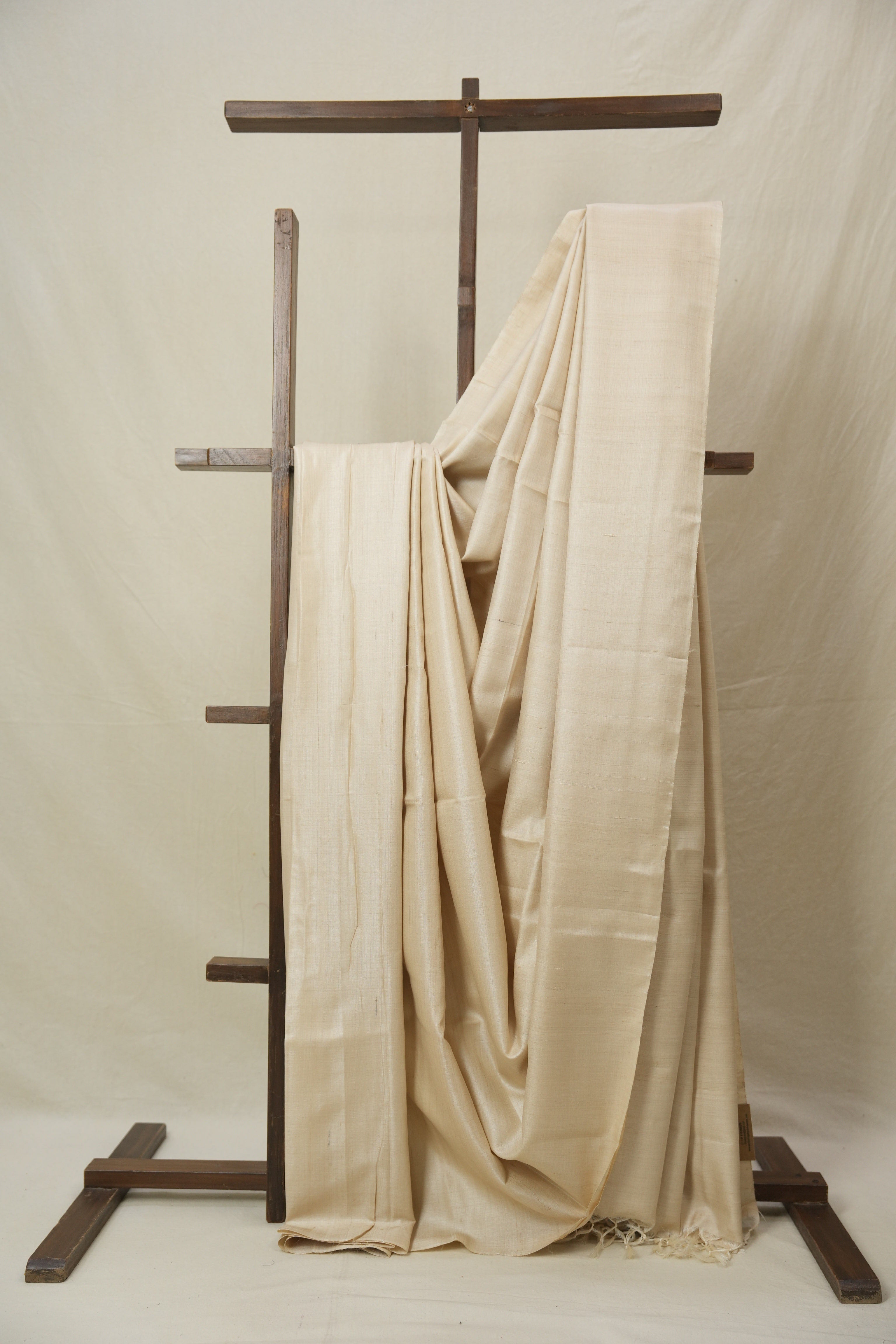 Beige Tussar Silk Saree - SRBTSS1769