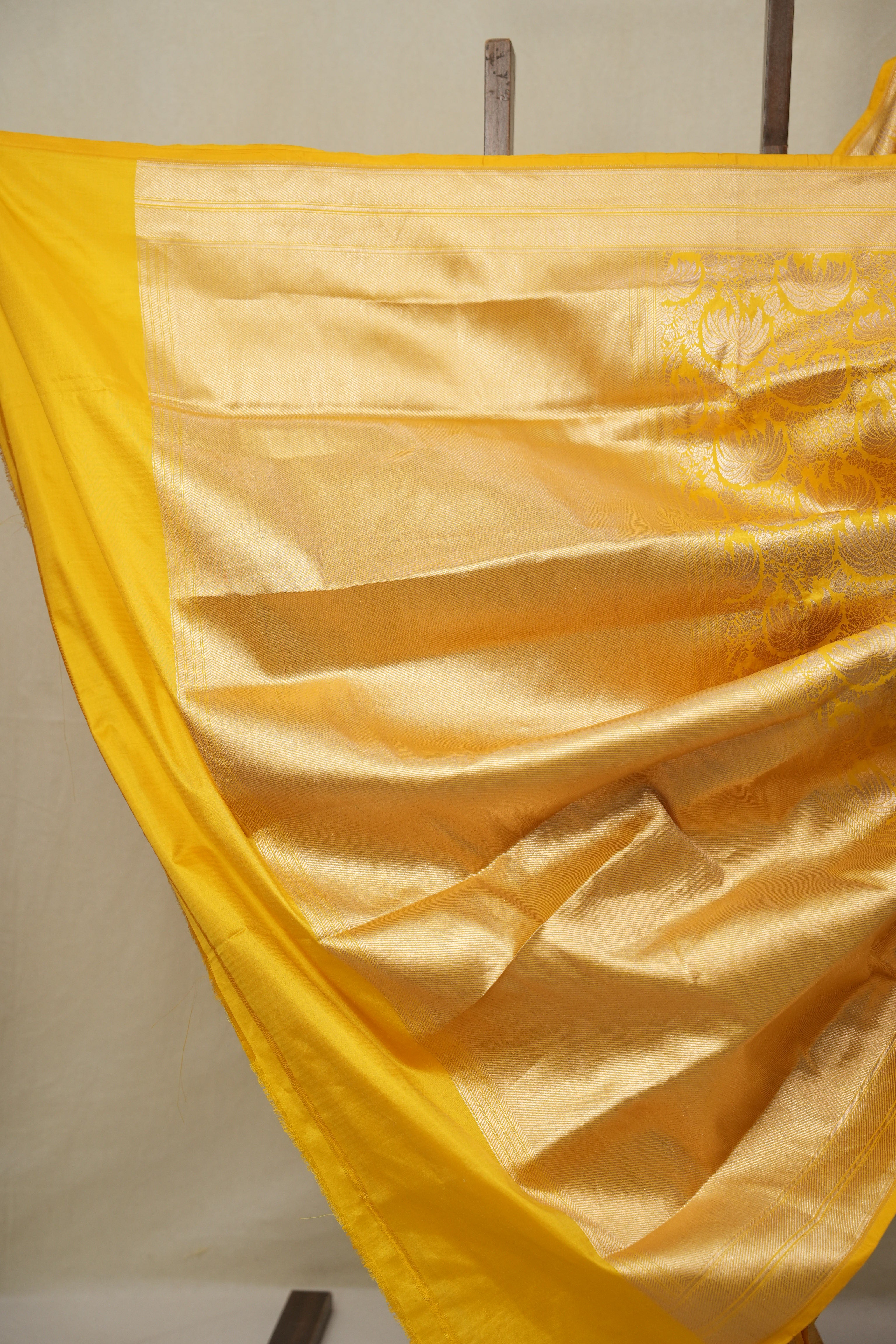 Yellow Banarasi Silk Saree - SRYBSS904