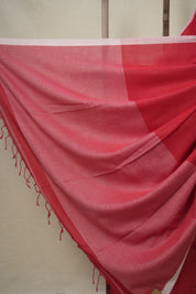 Red Bengal Cotton Jamdani Saree - SRRBCJS176