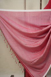 Red Bengal Cotton Jamdani Saree - SRRBCJS176