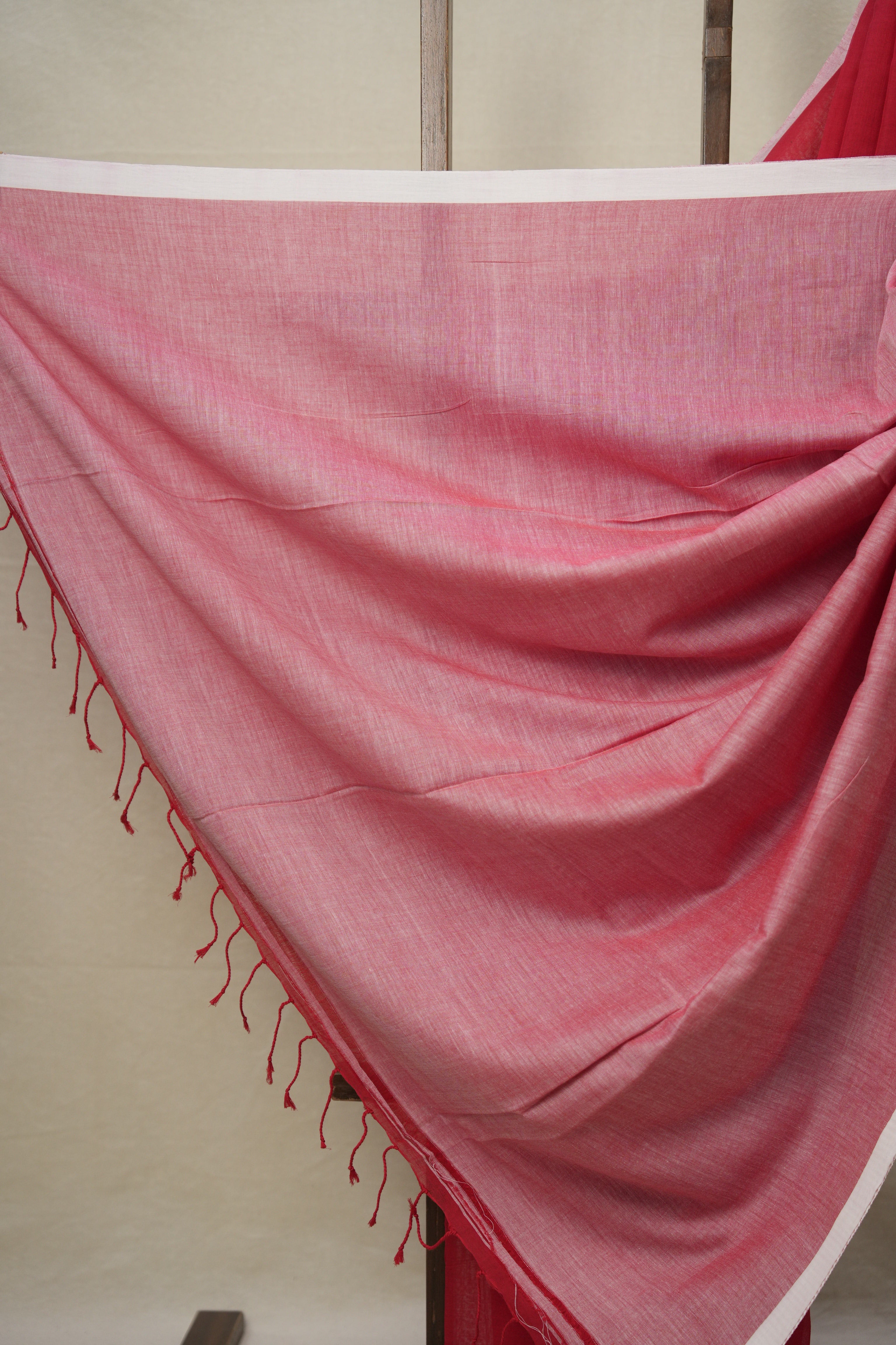 Red Bengal Cotton Jamdani Saree - SRRBCJS176