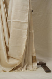 Beige Tussar Silk Saree - SRBTSS1768