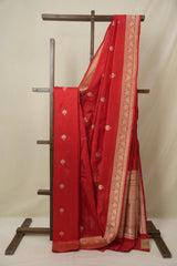 Red Banarasi Silk Saree - SRRBSS908