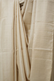 Beige Tussar Silk Saree - SRBTSS1768