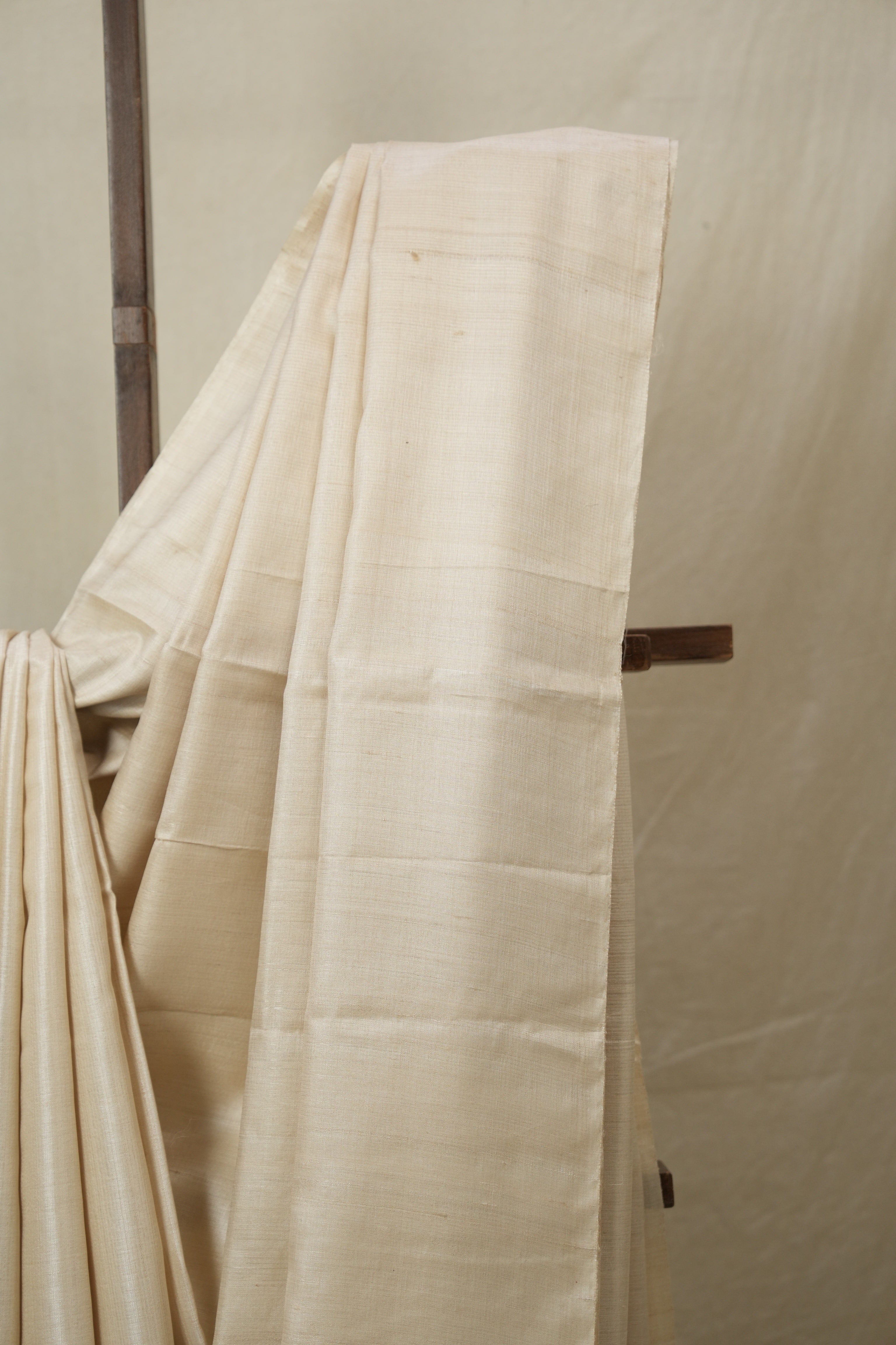 Beige Tussar Silk Saree - SRBTSS1768