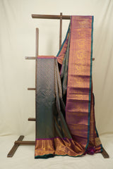 Peacock Green Gadwal Silk Saree - SRPGGSS651
