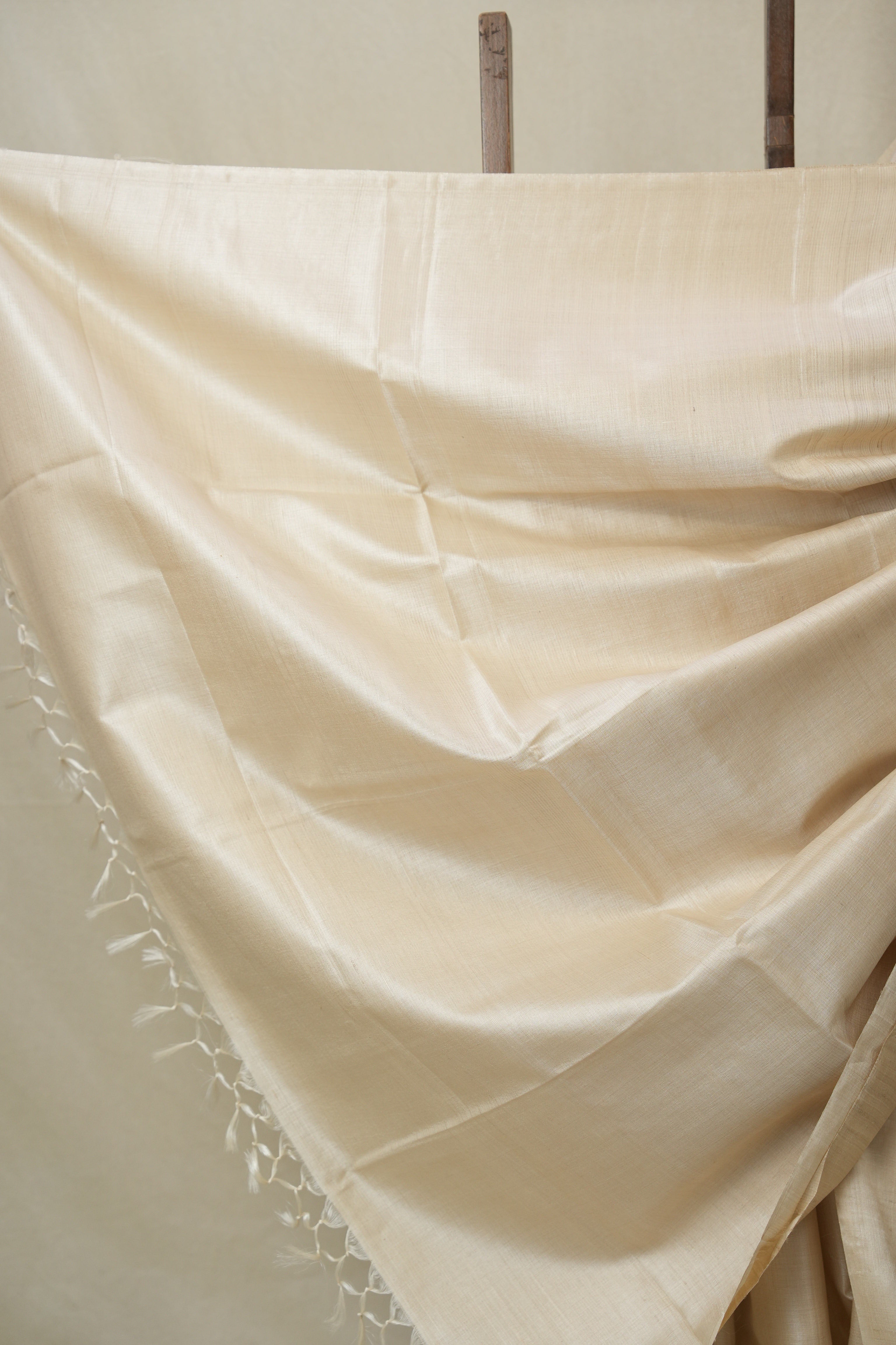 Beige Tussar Silk Saree - SRBTSS1768