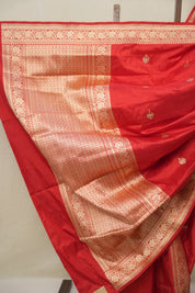 Red Banarasi Silk Saree - SRRBSS908