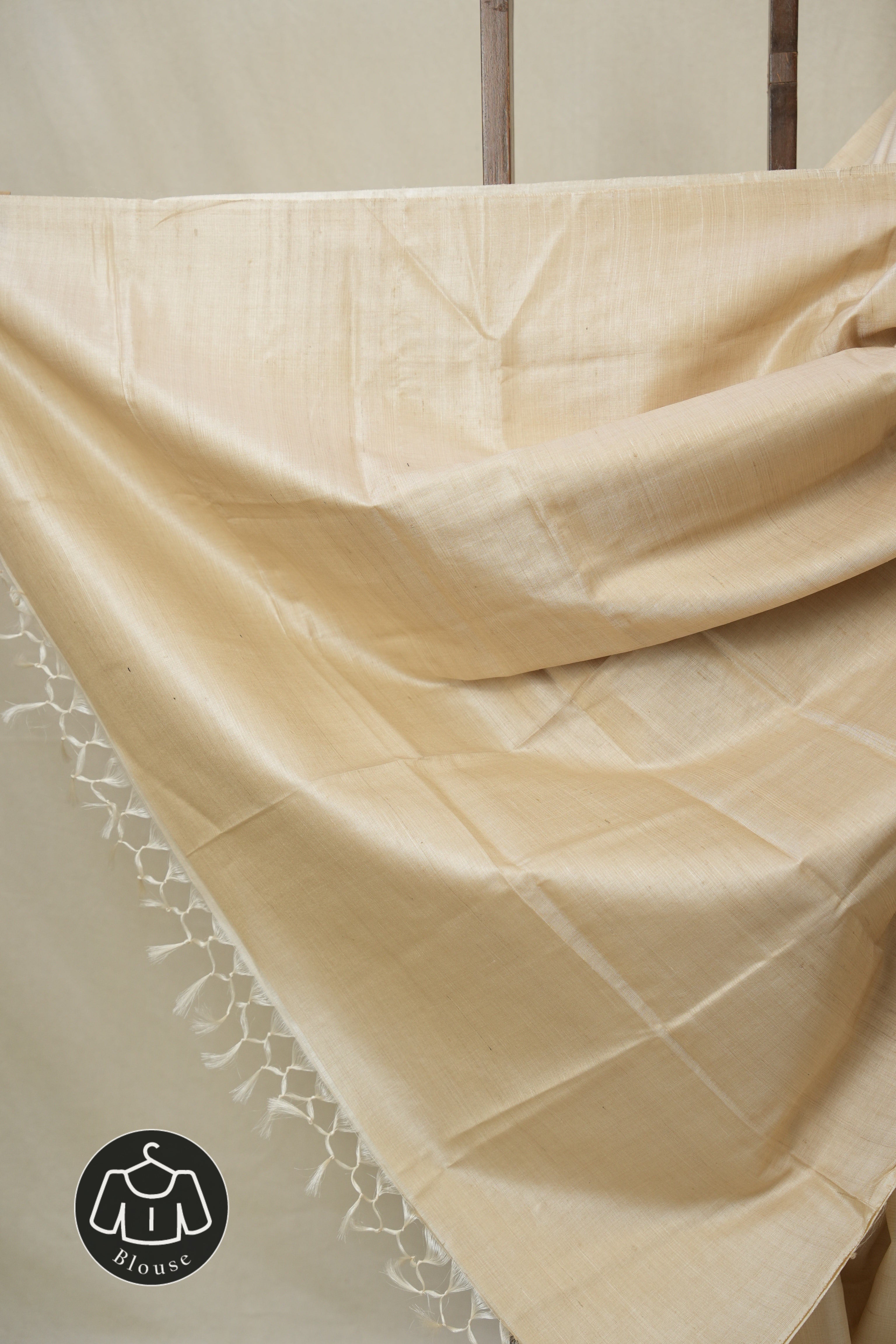 Beige Tussar Silk Saree - SRBTSS1768