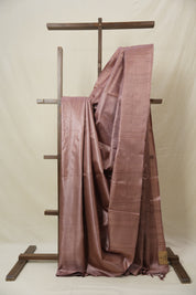 Onion Pink Tussar Silk Saree - SROPTSS1770