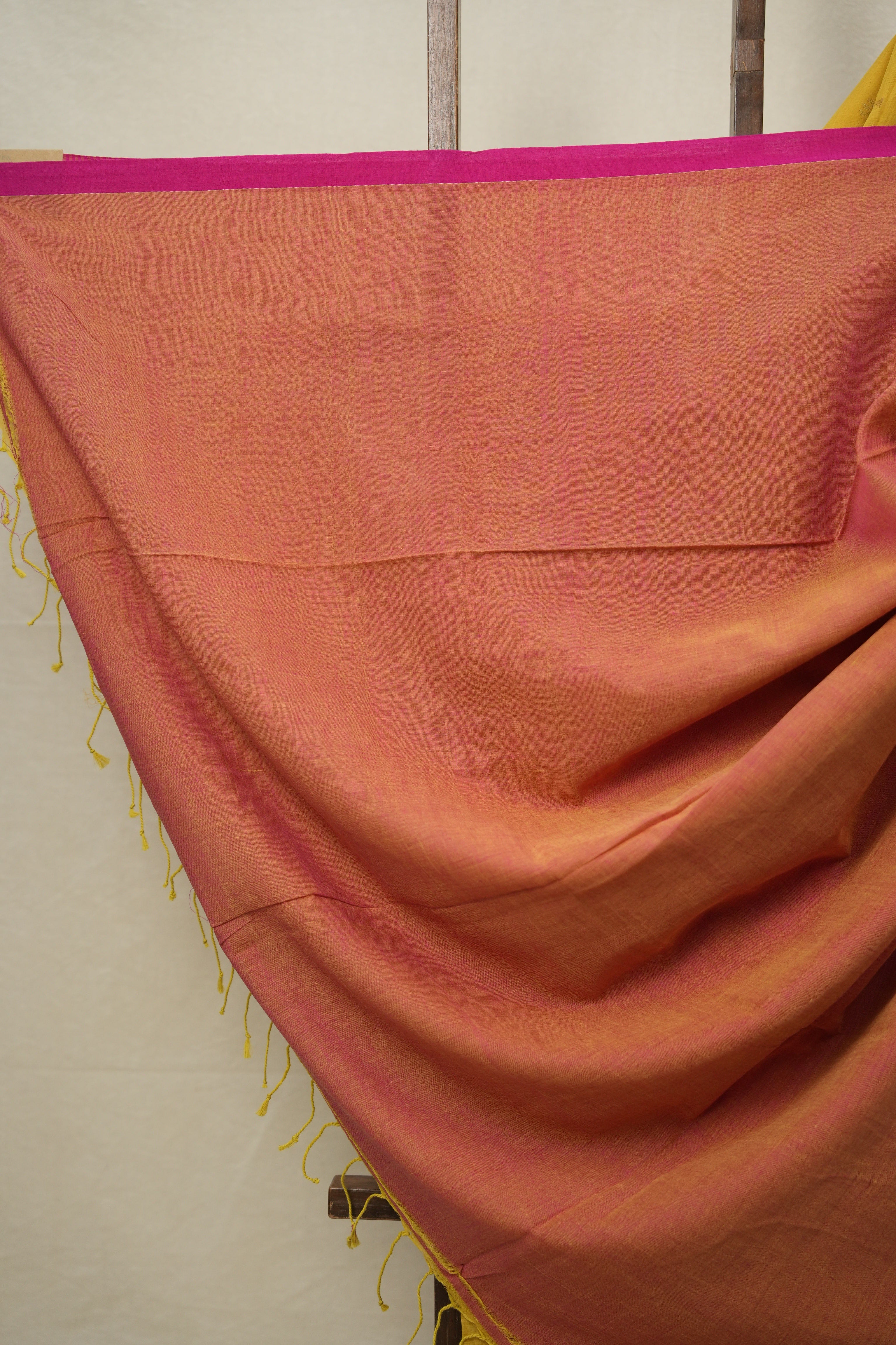 Musturd Bengal Cotton Jamdani Saree - SRMBCJS175