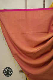 Musturd Bengal Cotton Jamdani Saree - SRMBCJS175