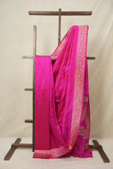 Rani Pink Banarasi Silk Saree - SRRPBSS911