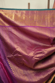 Peacock Green Gadwal Silk Saree - SRPGGSS651
