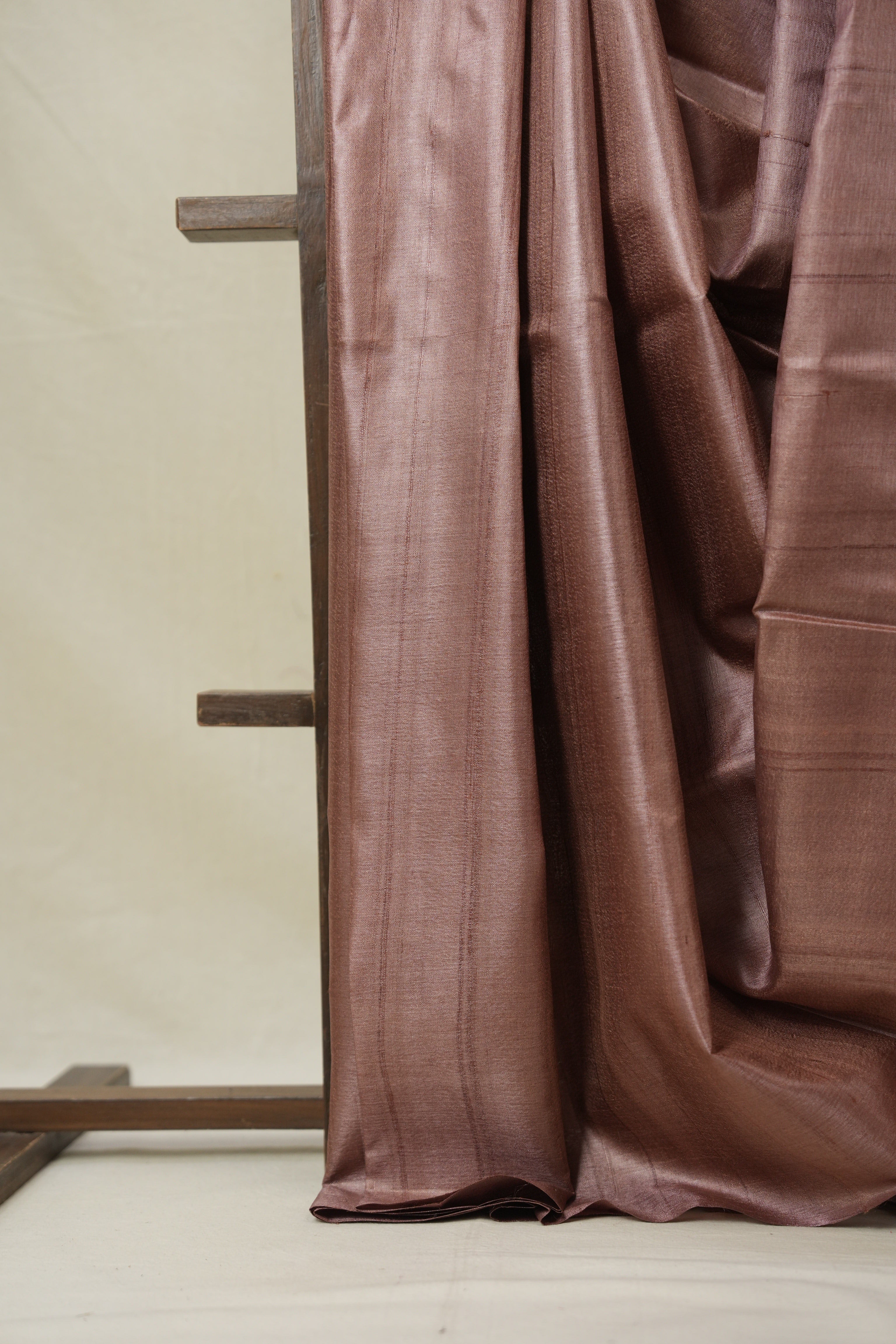 Onion Pink Tussar Silk Saree - SROPTSS1770