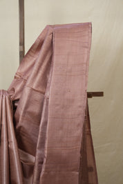 Onion Pink Tussar Silk Saree - SROPTSS1770