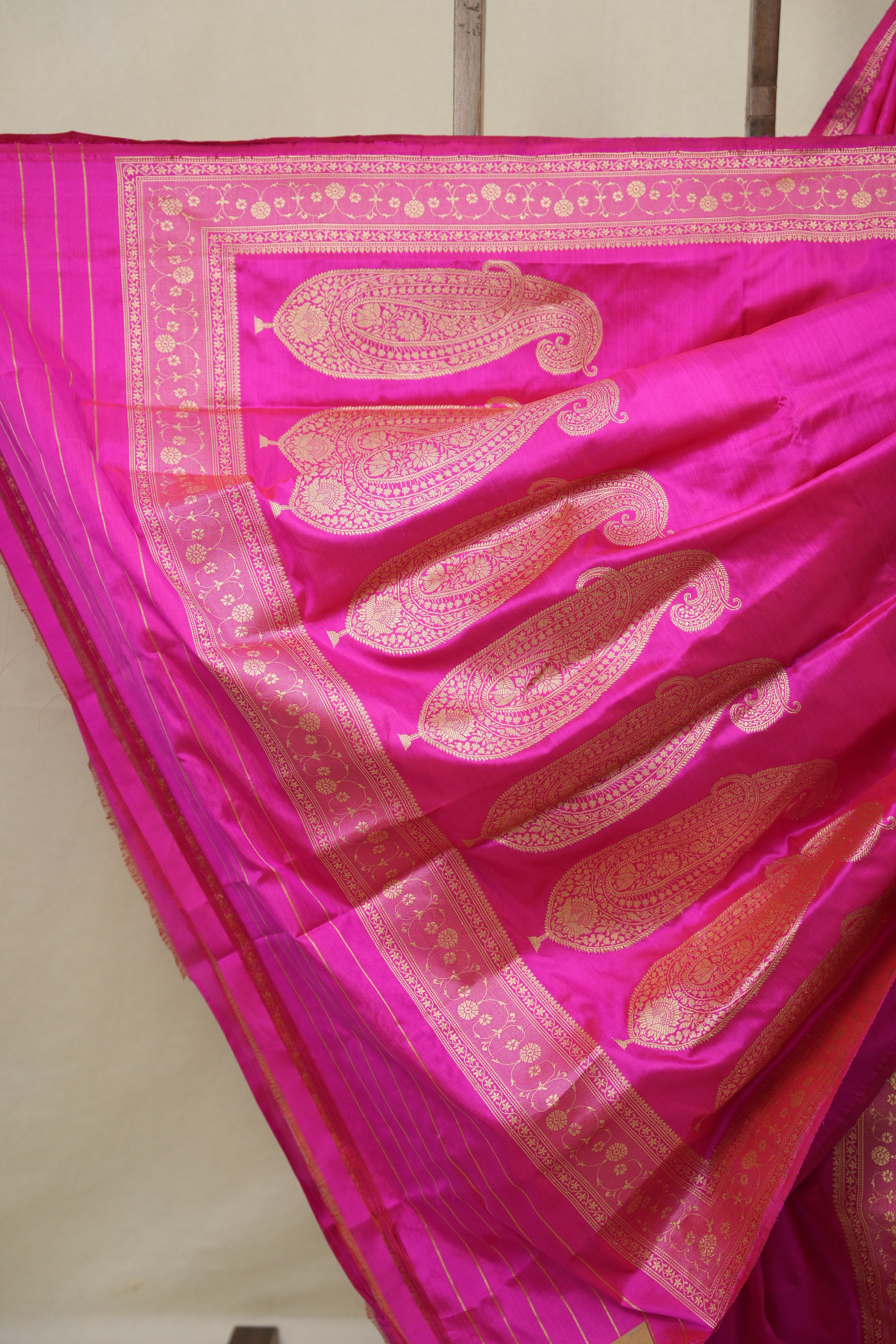 Rani Pink Banarasi Silk Saree - SRRPBSS911