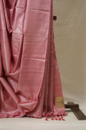 Pink Tussar Silk Saree - SRPTSS1767