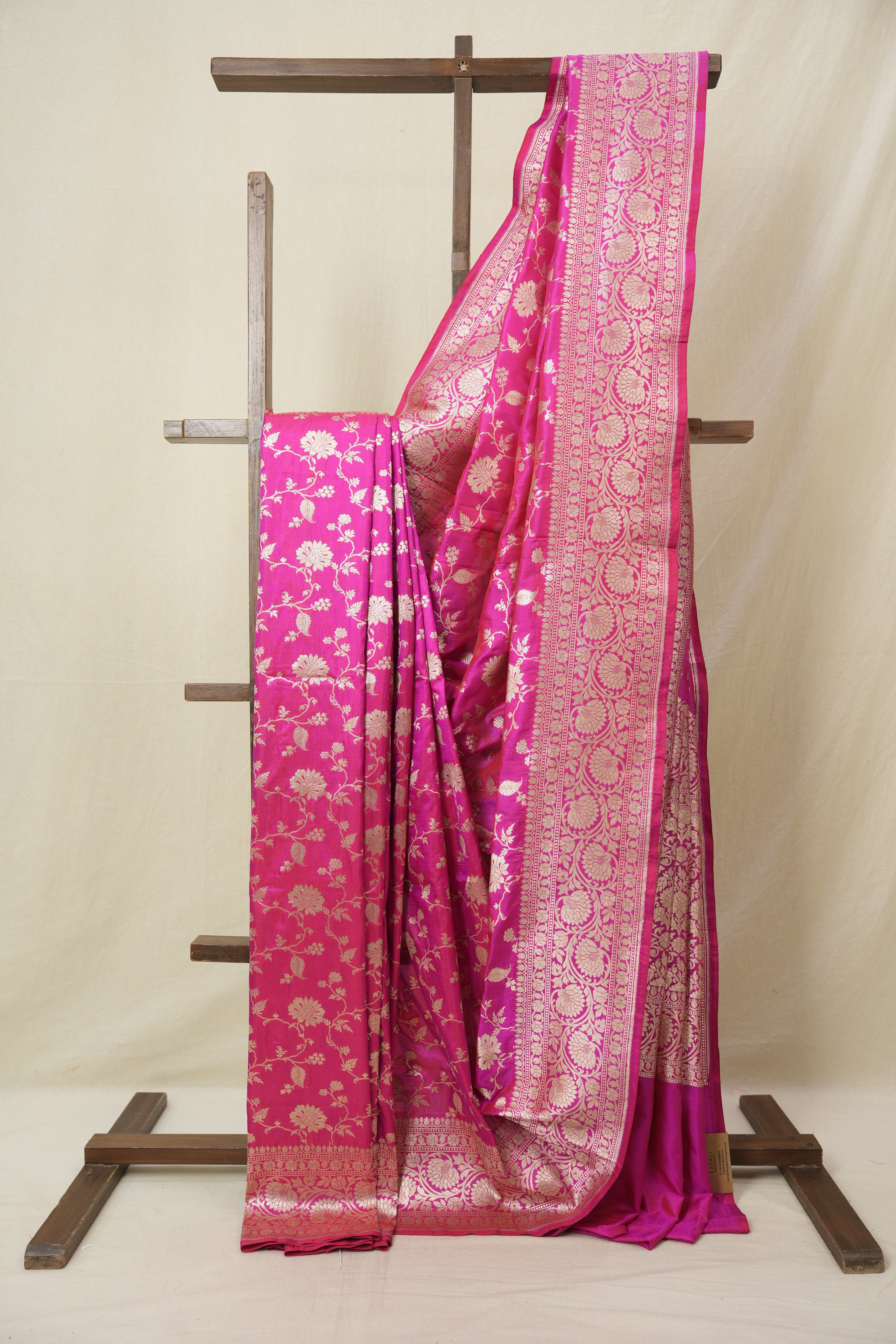 Rani Pink Banarasi Silk Saree - SRRPBSS909