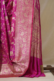 Rani Pink Banarasi Silk Saree - SRRPBSS909
