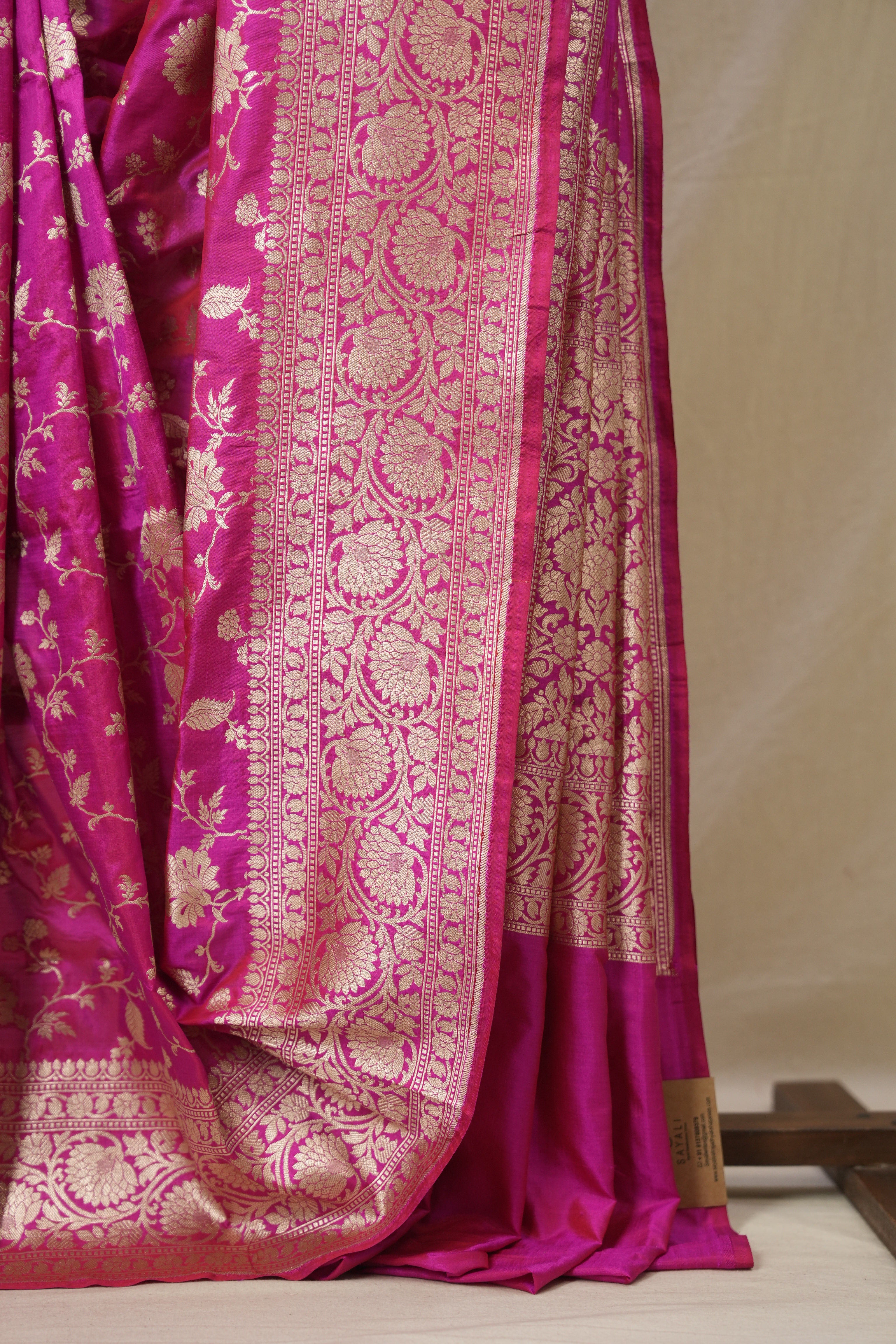 Rani Pink Banarasi Silk Saree - SRRPBSS909
