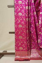 Rani Pink Banarasi Silk Saree - SRRPBSS909