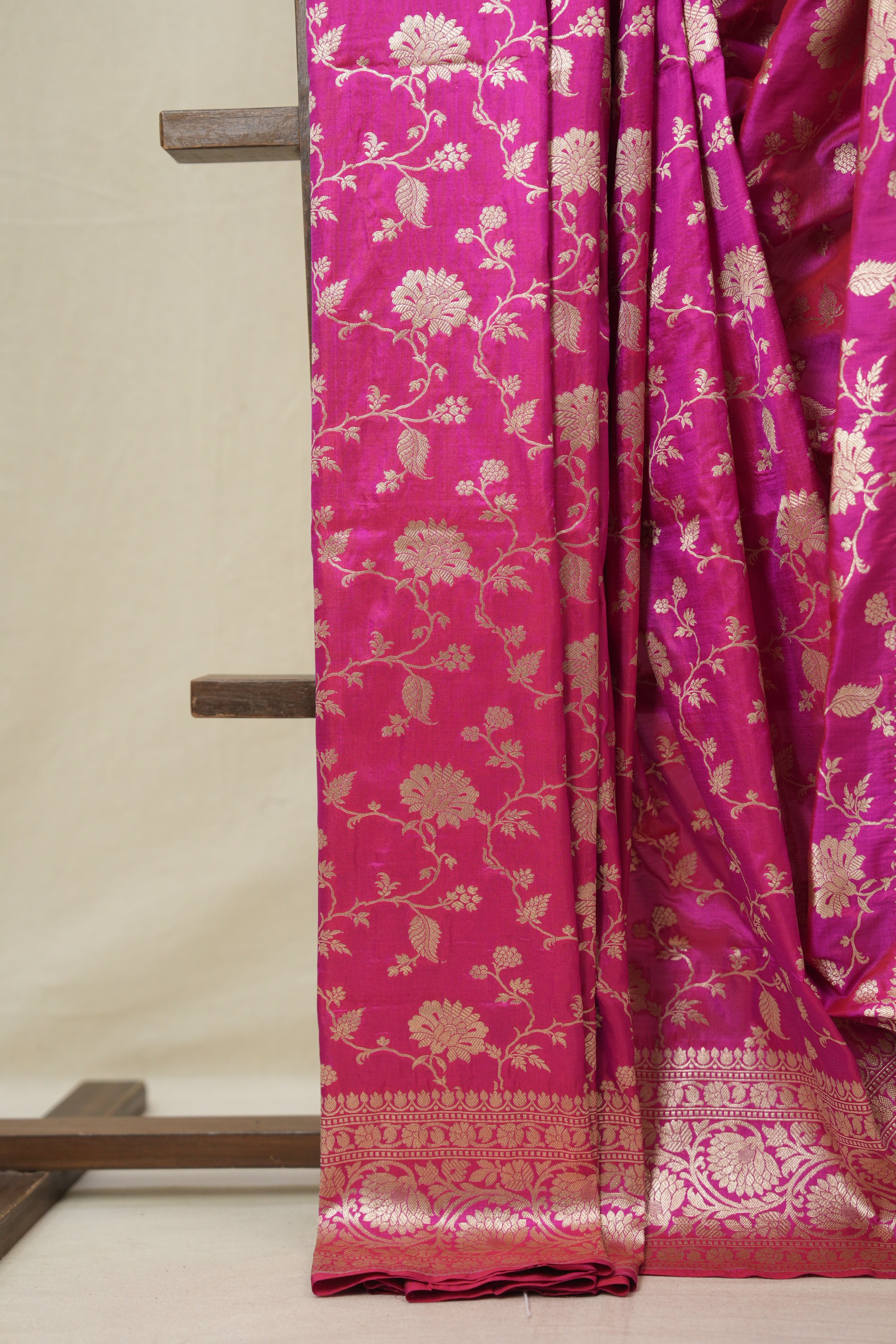 Rani Pink Banarasi Silk Saree - SRRPBSS909