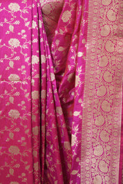 Rani Pink Banarasi Silk Saree - SRRPBSS909