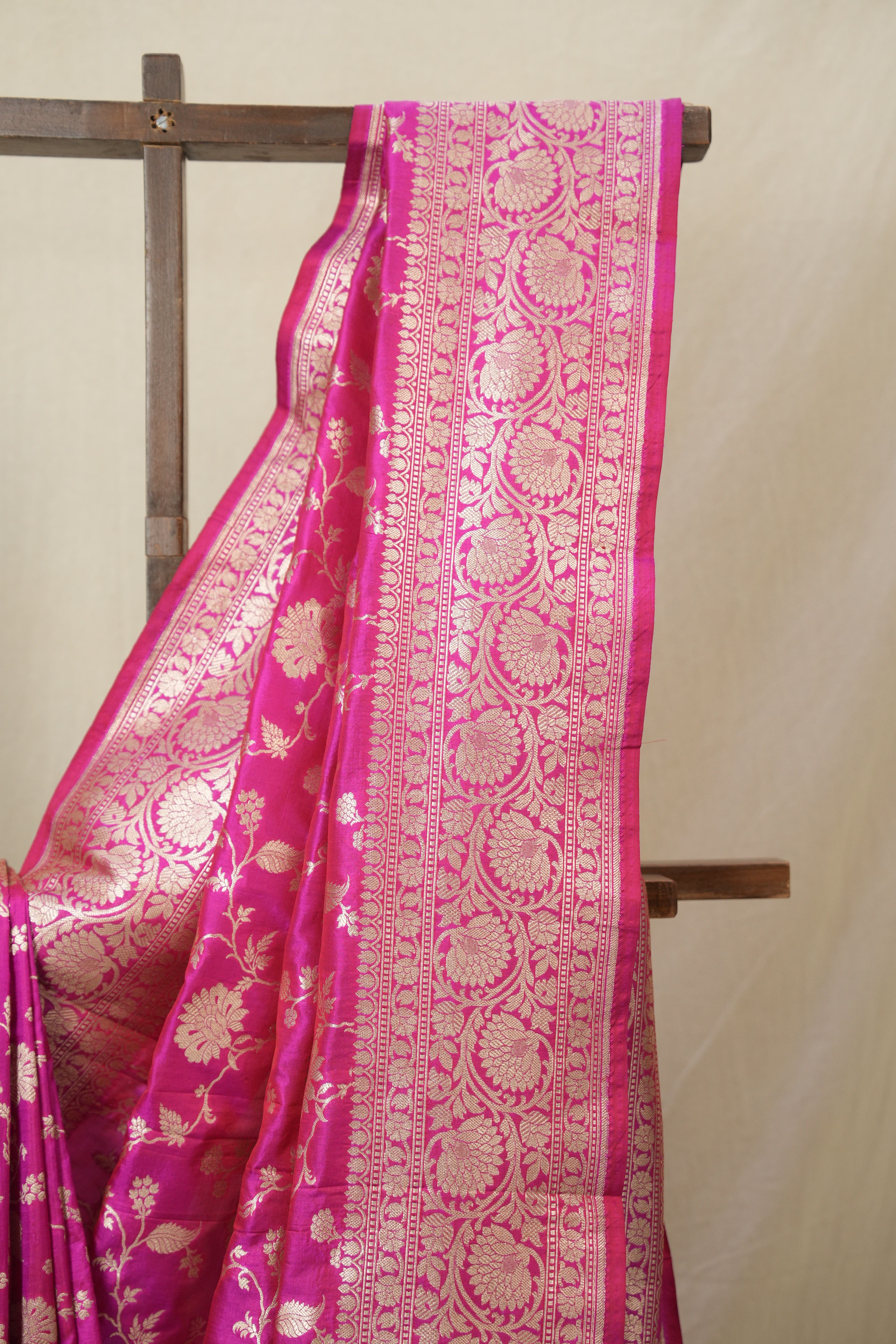 Rani Pink Banarasi Silk Saree - SRRPBSS909
