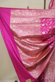 Rani Pink Banarasi Silk Saree - SRRPBSS909