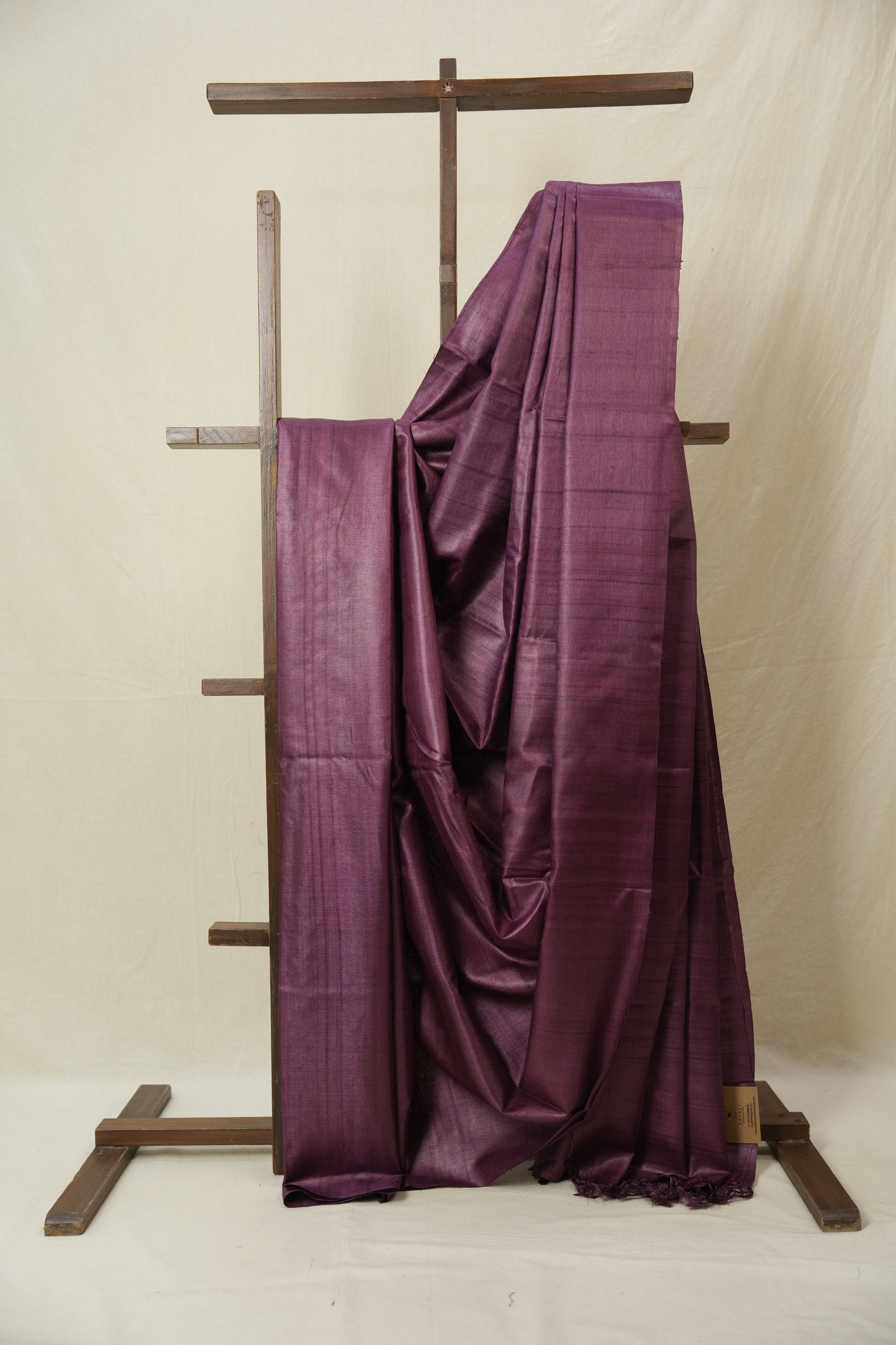 Onion Pink Tussar Silk Saree - SROPTSS1764