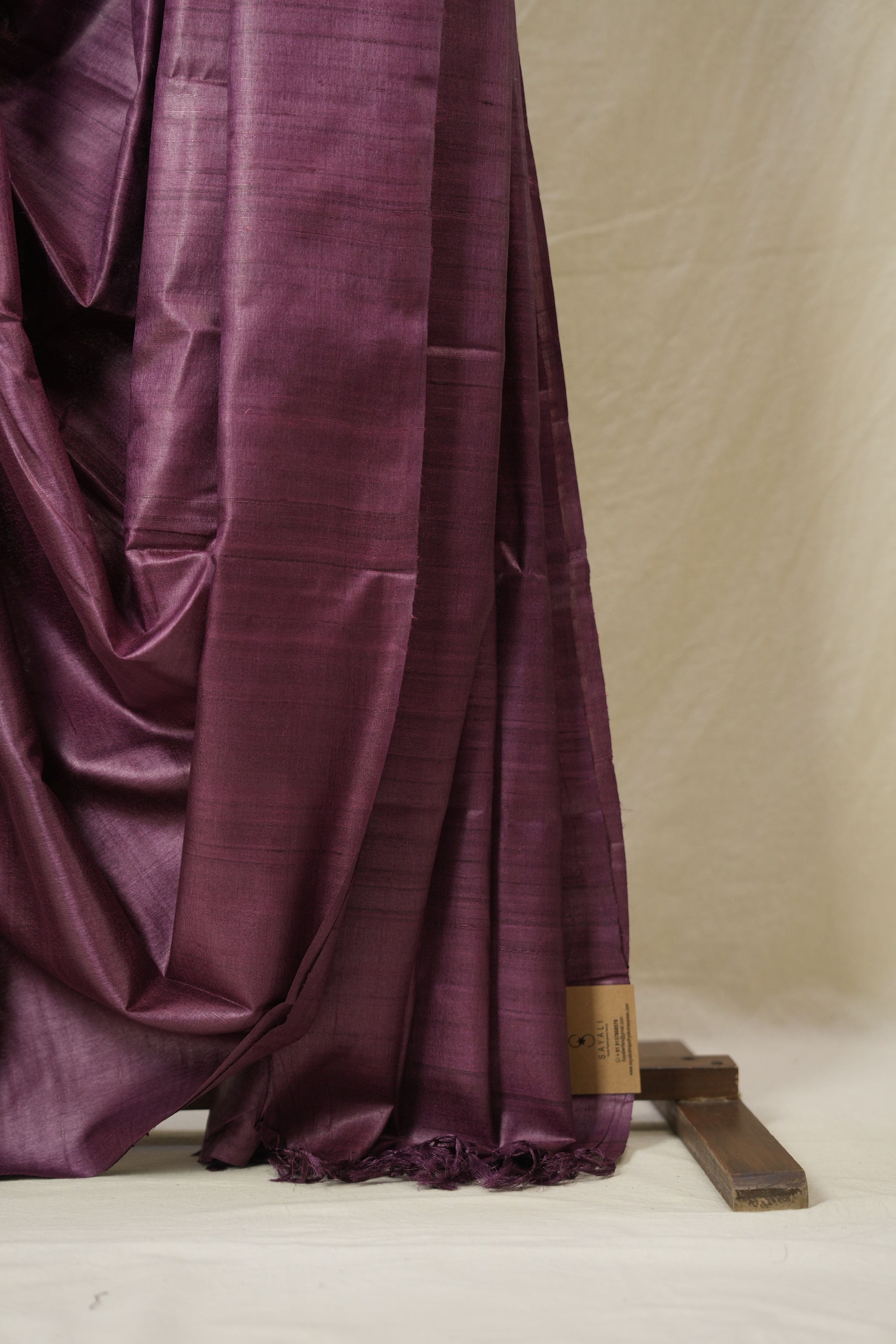 Onion Pink Tussar Silk Saree - SROPTSS1764
