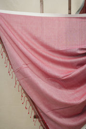 Two Tone Marron Bengal Cotton Jamdani Saree - SRTTMBCJS173