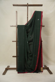 Green Bengal Cotton Jamdani Saree - SRGBCJS172