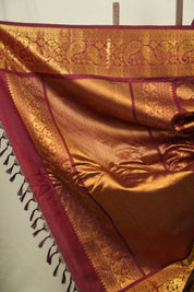 Yellow Gadwal Silk Saree - SRYGSS650