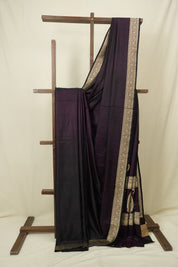 Deep Purple Banarasi Silk Saree - SRDPBSS974