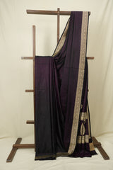 Deep Purple Banarasi Silk Saree - SRDPBSS974