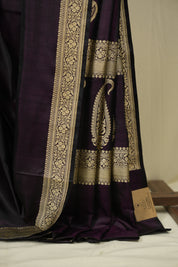 Deep Purple Banarasi Silk Saree - SRDPBSS974