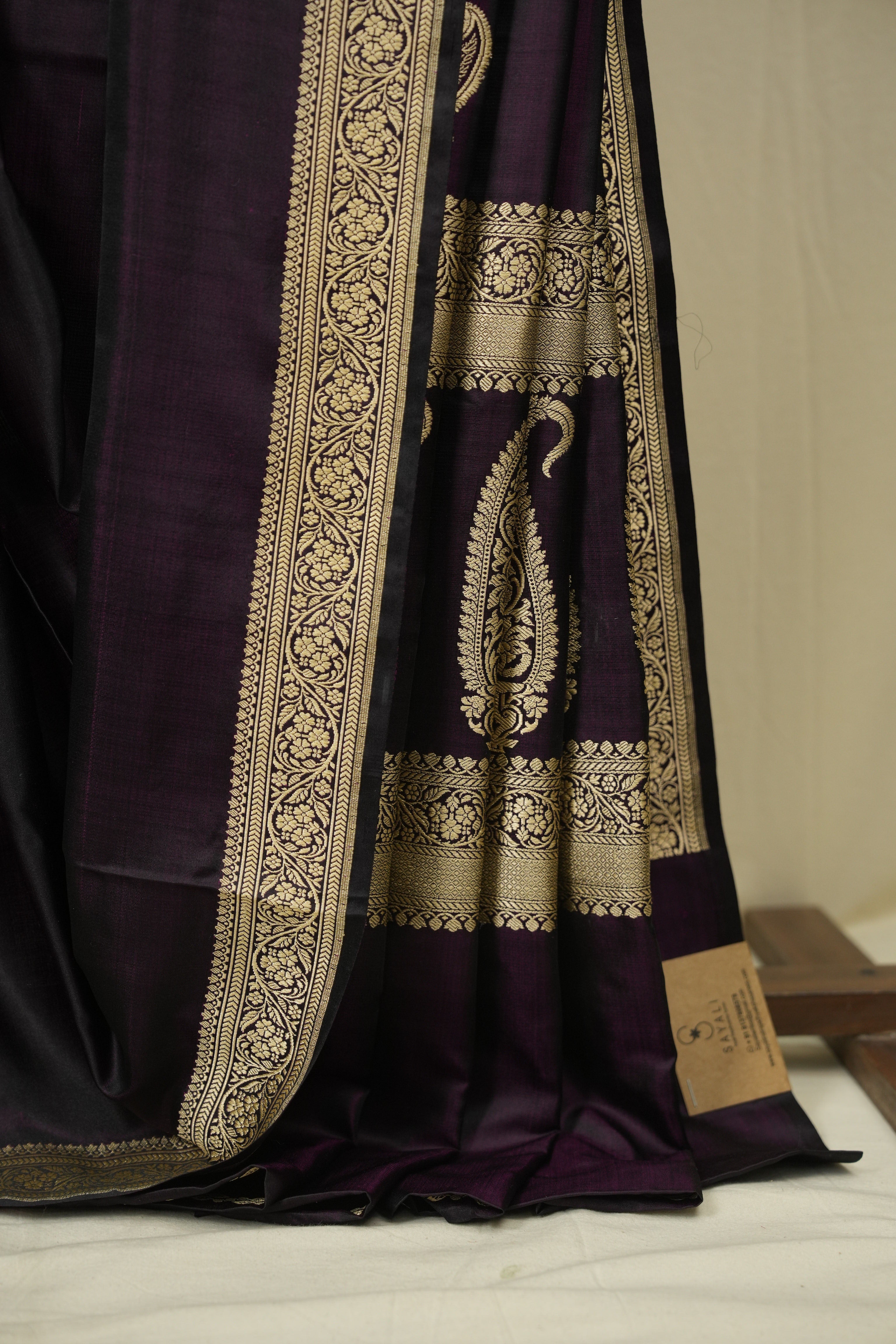 Deep Purple Banarasi Silk Saree - SRDPBSS974